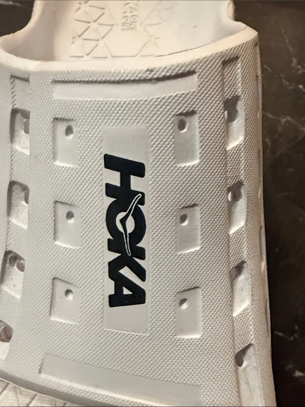HOKA ORA Recovery Slide 3 White Black Men’s Size 12 Comfort Recovery Sandals